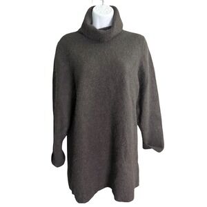 & Other Stories Alpaca Turtleneck Sweater Tunic XS Black Cozy Winter Stretch